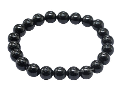 Amazing Gemstone Crystal Bracelet for Women Men's Gifts - Protection Healing Crystal Bracelet - 8mm Gemstone Beaded Stretchable Bracelet Pulseras Para Hombres Mujer Stocking Stuffers Mothers Day Gift (Black Obsidian)