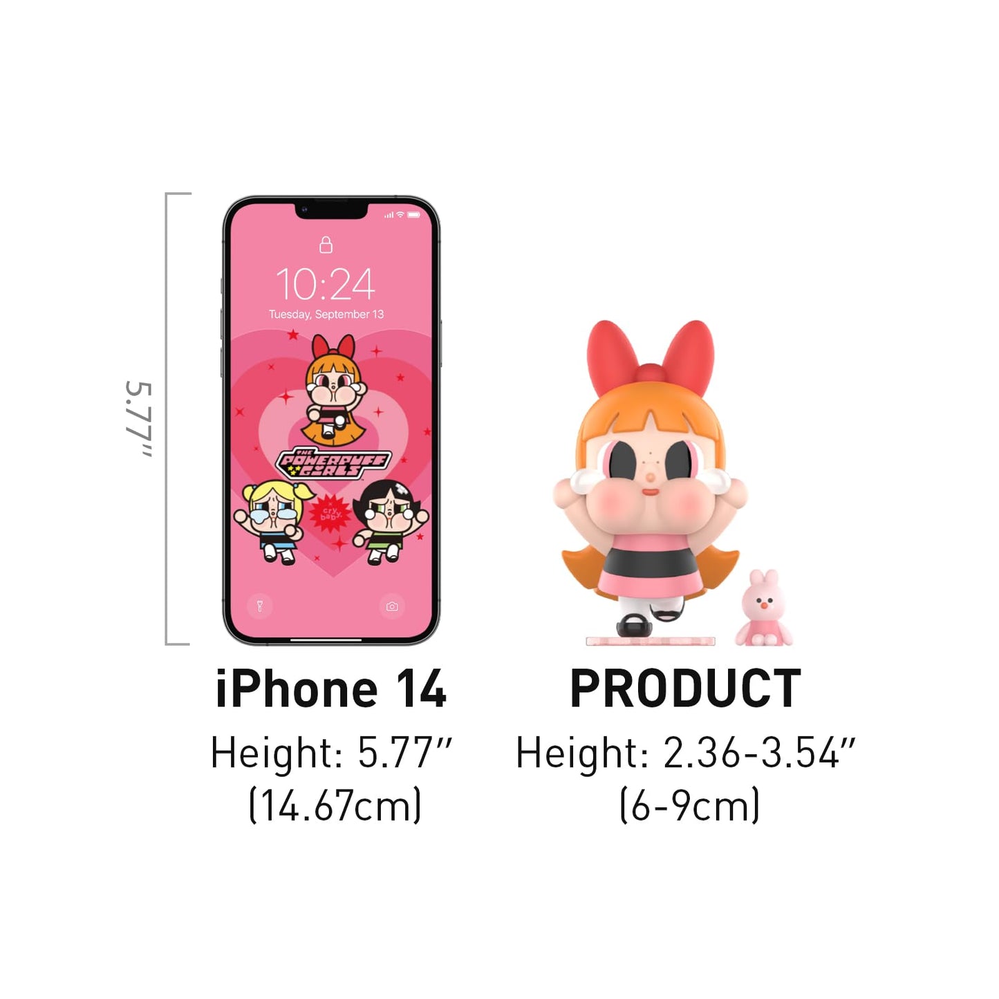 POP MART CRYBABY x Powerpuff Girls Series Figures, 12PCs CRYBABY Blind Box Figures, Random Design Action Figures Collectible Toys Home Decorations, Holiday Birthday Gifts for Girls and Boys, Whole Set