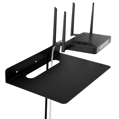 MZDMY Steel Floating Shelves for Wall,Small Wall Shelf，Bookshelf Living Room Bedroom Home Office Bathroom，Little Mini Tiny Display Hanging Shelves for Books/Storage/Room Decor (Black 9.06x6.5in)