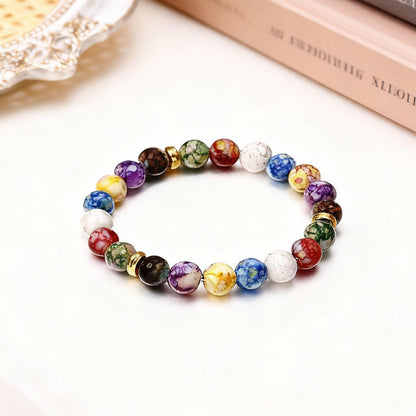 YANCHUN Chakra Money Bracelets Wealth for Women Healing Stone Bracelet Beaded Bracelet Yoga Balance Energy Essential Oil Anxiety Relief Jewelry Gifts