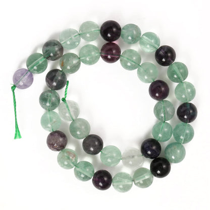 60pcs 6mm Natural Stone Beads Fluorite Beads Energy Crystal Power Gemstone for Jewelry Making, DIY Bracelet Necklace