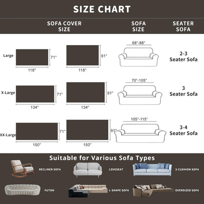 ROOMLIFE Gray Couch Cover for 3 Cushion Couch Sofa Cover for Dogs, Furniture Protector Covers for Pets, Washable Non-Slip Soft Chenille Sofa Slipcover, Couch Throw Blankets with Tassels 71 '' X 134''