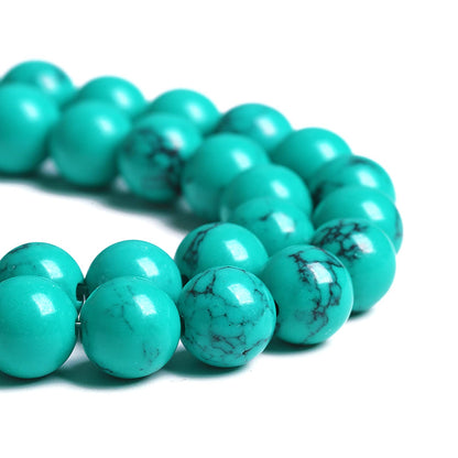 8MM 46PCS Green Turquoise Spacer Loose Beads for Jewelry Making DIY Bracelet Necklace