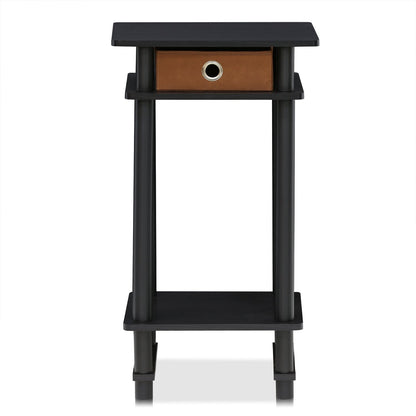 Furinno 17017 Turn-N-Tube End Table, 1-Pack, Espresso