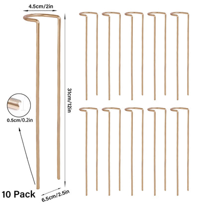 GOOOXIM 12-Inch Monstera Support - 10 Pack Medium Plant Support for Indoor and Outdoor Plants, Durable Stem Holder Trellis for Monstera and Spring Plant Stakes, Ideal for Home, Balcony, and Terrace