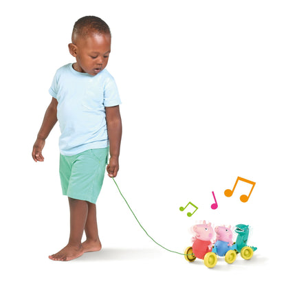 Toomies Grow with Peppa Pig - Pull Along Peppa - Peppa Pig Musical Walking & Crawling Baby Toy with Wheels - Baby Musical Toys with Wibble Wobble Action - 18 Months & Up (E73527)