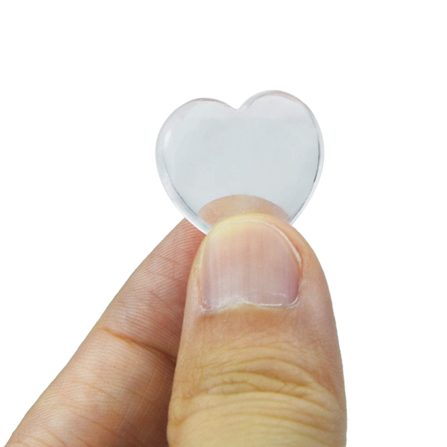 Marrywindix 15 Packs 0.8 Inch Healing Crystal Natural White Crystal Heart Love Carved Palm Worry Stone Chakra Reiki Balancing