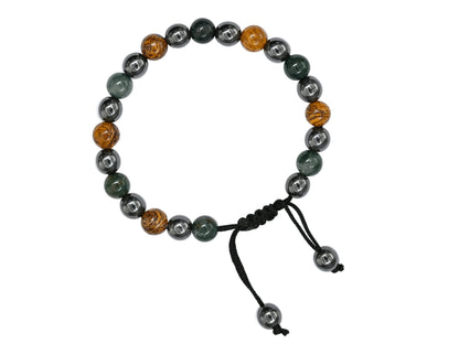 Amazing Gemstone Friendship Bracelets - Moss Agate Mariyam Jasper Hematite Bracelet Set for Men Women Healing Calming Anxiety Stress Relief Gifts Pulseras Para Hombres Mujer Stocking Stuffers