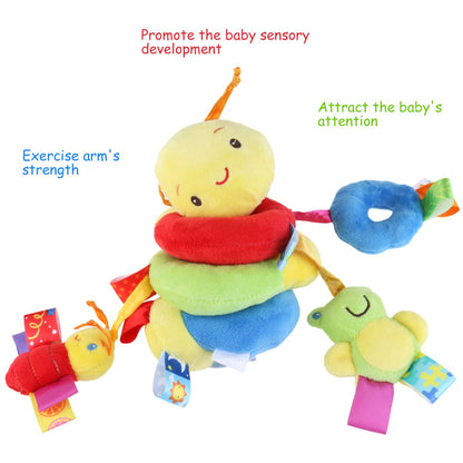 Uonlytech Baby Crib Hanging Rattles Toys, Carseat Toys Hanging Rattles Spiral Stroller Crib Cot Toy Spiral Toy Pram Hanging for Babies Boys and Girls