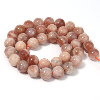 Siomia 45pcs 8mm Natural Sunstone Gemstone Energy Healing Crystal Round Loose Stones for Jewelry Making, DIY Bracelets Necklaces