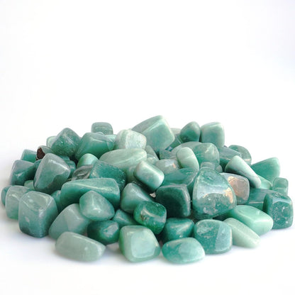 XMHOME 3 Pounds Green Aventurine Tumbled Stones - Polished Green Crystals for Vase Filler, Luck, and Decoration