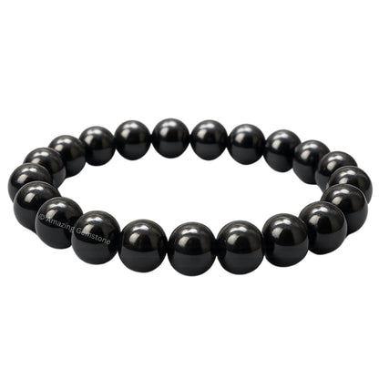 Amazing Gemstone Crystal Bracelet for Women Men's Gifts - Protection Healing Crystal Bracelet - 8mm Gemstone Beaded Stretchable Bracelet Pulseras Para Hombres Mujer Stocking Stuffers Mothers Day Gift (Black Obsidian)