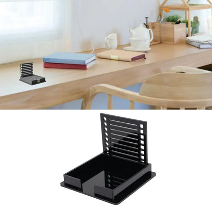 Yosoo Sticky Note Holder with Stencil, ABS Memo Pad Organizer for 3x3 Inch Note Pad Up Notes, High Strength and Toughness, Boost Work Efficiency