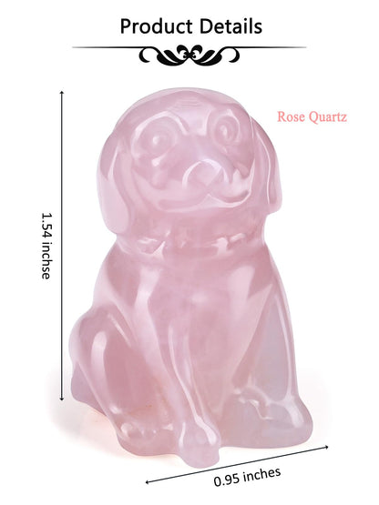 CrystalTears Green Aventurine Crystal Dog Ornament, Cute Dogs Gifts for Women Dog Lovers Men Christmas, 1.5” Lucky Healing Gemstone Labrador Dogs Puppy Figurine Statue for Home Office Desk Decor