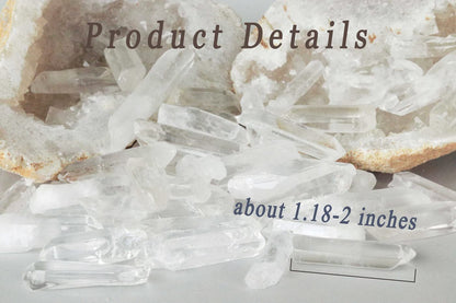 DUQGUHO Natural Raw Clear Quartz Crystals Stones Points Bulk Crystals Irregular Shape Crystal Wand for Jewelry Making Polishing Cabbing Reiki Energy Balance 1.18-2" 0.22 lb