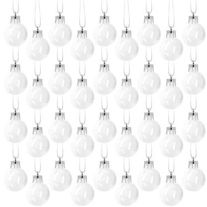 36 Pcs 1.57 inches White Christmas Ball Christmas Tree Ornaments Christmas Tree Pendants Xmas Shiny Balls Baubles Set Christmas for Christmas Tree Hanging Wreath Garland Decorations（White）