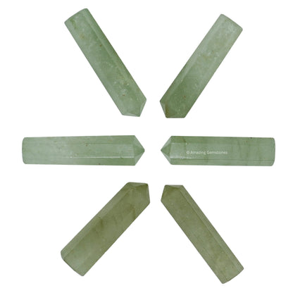 Amazing Gemstone Green Aventurine Crystal Points Bulk Healing Crystals - Pack of 3 Single Terminated Healing Wand Point Bulk for Crafts, Crystal Grid, DIY Work - Premium Crystals for Beginners Gift