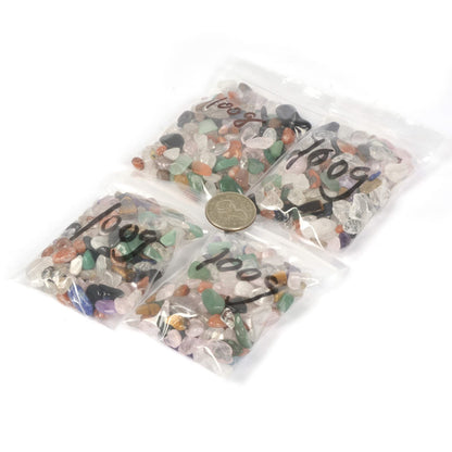 Natural Big Mixed Gemstone Polished Chips Crushed Tumbled Stone Crystal Healing Embellishments 100 grams