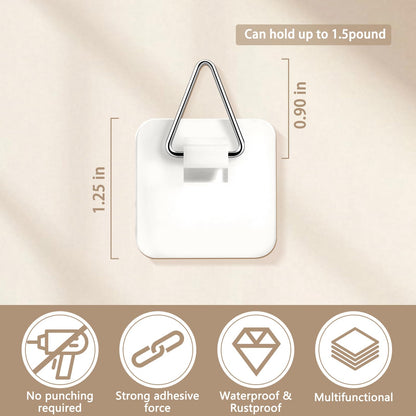 mwellewm 40 Pieces Invisible Adhesive Plate Hanger Vertical Plate Holders for The Wall Hooks Decorative Plates Wall Holders for Display 1.25 Inch