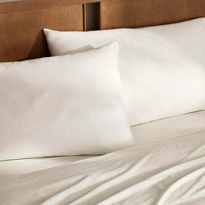 Boll & Branch Signature Hemmed Pillowcase Set - Standard, Cream - Luxury 100% Organic Cotton - Buttery Soft and Breathable - Softer with Every Wash - 2 Pillowcases Included