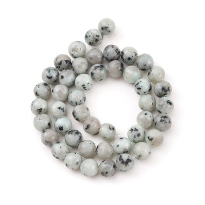 10mm 38pcs DIY Natural Kiwi Jasper Stone Beads Round Healing Crystal Gemstone Loose Beads for Jewelry Making Handmade Bracelet Necklace