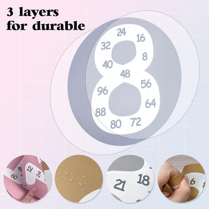 CODOHI Math Multiple Posters from 1 to 12, Boho Counting Numbers Times Table Chart, 12 Pcs Round Double Sided Skip Counting Numbers Flash Cards Poster for Wall Classroom Home Leaning 10"x10"