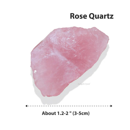 Apengshi 1.2-2'' Rose Quartz Raw Stone Natural Crystal Healing Crystal and Stone Rough Rocks for Fountain Home Garden Decor Meditation