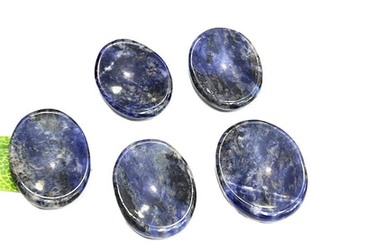 GEMSCITE Sodalite Thumb Worry Stones Metaphysical Gemstone Crystal Healing Reiki Men Women Gift FENG Shui Positive Energy Love Wellness Palm Stones Wicca Powerful