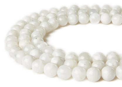 60pcs 6mm Moonstone Beads Natural Gemstone Beads Round Loose Beads for Jewelry Making