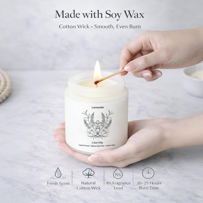 Scented Candles for Home, 8 Pack Soy Wax Gift Set for Women, Aromatherapy Candles, Lavender, Vanilla, Eucalyptus Mint, Ocean