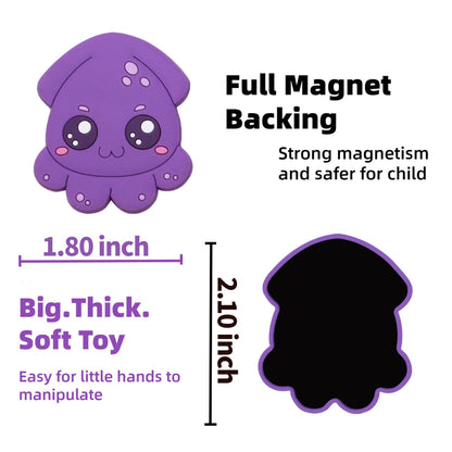 SUPINEEDO Fridge Magnet for Toddlers, Rubber Cute Animal Magnets for Baby,Refrigerator Magnets for Toddlers Educational Learning Toy Gift Whiteboard