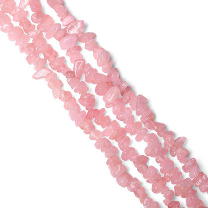 LAIDANLA Rose Quartz 400pcs Natural Chip Stone Beads 5-8mm Healing Crystal Irregular Gemstones Drilled DIY Loose Rocks Bead Crystal for Bracelet Earrings Necklace Jewelry Making Crafting