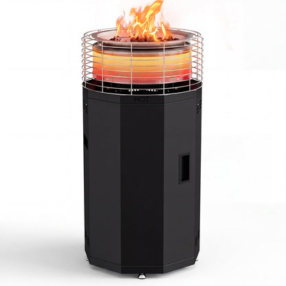 SUNYRISY Outdoor Smokeless Fire Pit for Patio, Dual-Burner 3 Modes Portable Outdoor Heater Stainless Steel Propane Fire Pit for Outside, Deck, Camping, Easy Control and Push to Start Ignition