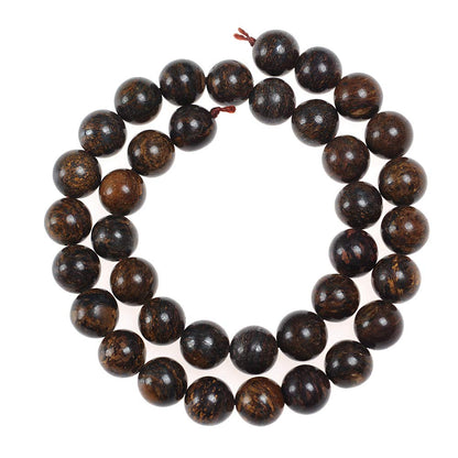 10mm Natural Bronzite Gemstone Round Loose Beads Crystal Stone Bracelet Necklace Accessories Crafts for Jewelry Making DIY,1 Strand 15"