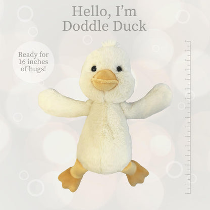 World's Softest Plush Stuffed Animal for Baby, Toddler, Kids, Adults - Adorable Toy Made from Kid-Friendly, Quality Materials - Lushee Off White Duck, 16"