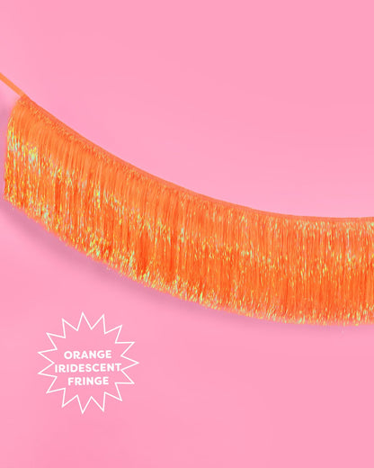 xo, Fetti Orange Fringe Banner - 4 ft | Showgirl Party Garland, Halloween Decor, Birthday Backdrop, Fiesta Vibes, Fall Party Decorations, Girly Celebration