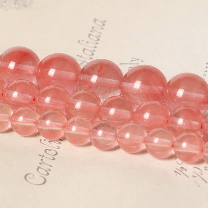 About 60pcs 6mm Natural Stone Beads Watermelon Crystal Beads Crystal Gemstone for Jewelry Making, DIY Bracelet Necklace