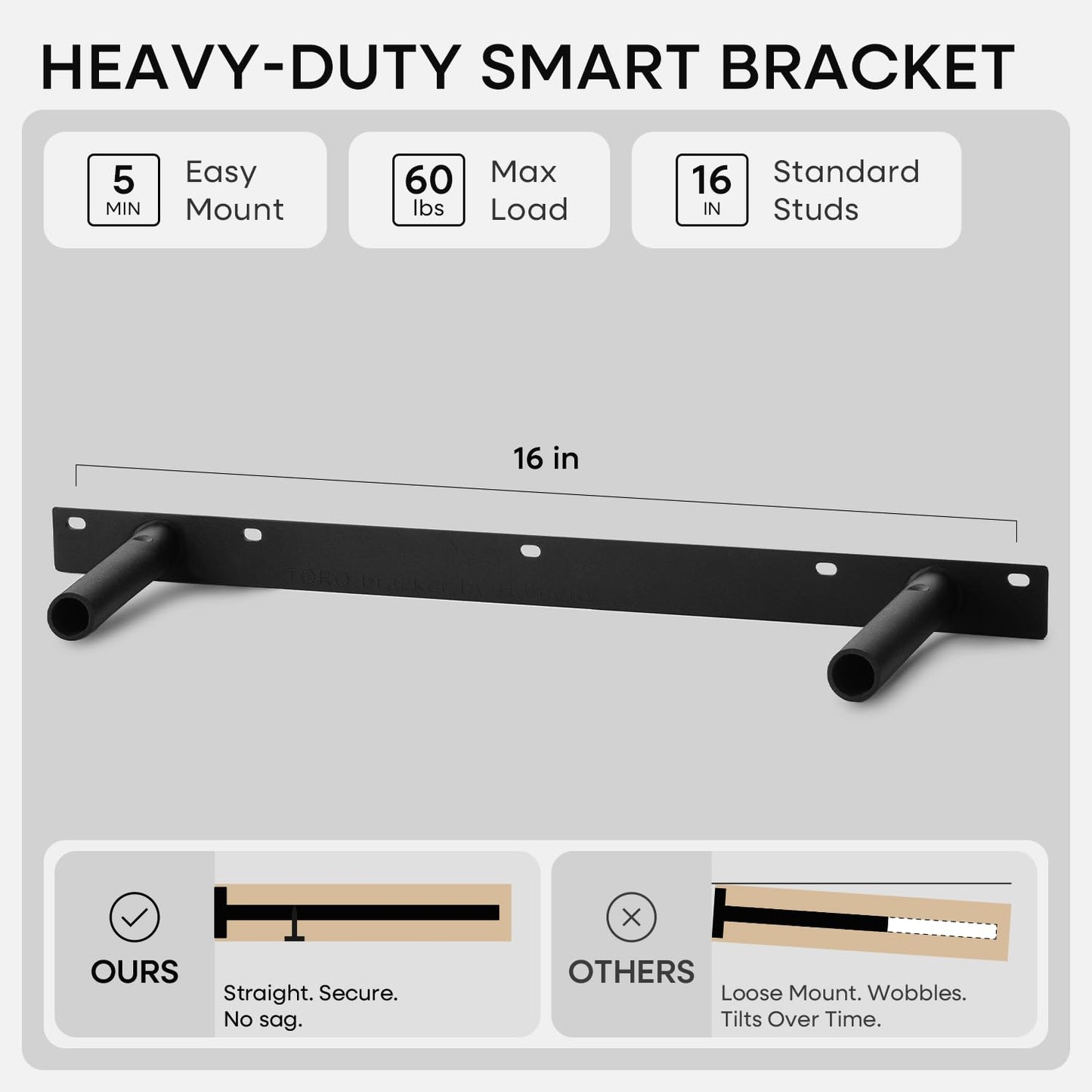 Homeforia 24 inch Wood Floating Shelves, High End Solid Natural Wood 24inch Floating Shelf for Wall, Unfinished Wooden 24 inches Floating Shelves, Heavy Duty Bracket, 24 X 6.5 X 1.75 in, Set of 2