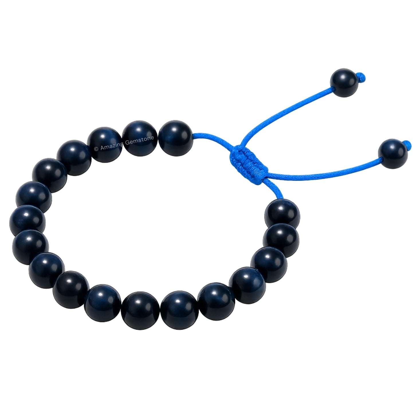 Amazing Gemstone Blue Tiger Eye Bracelet for Women Men's Gifts - Protection Healing Crystal Bracelet - 8mm Gemstone Beaded Adjustable Bracelet Pulseras Para Hombres Mujer Stocking Stuffers