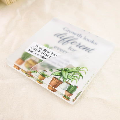Motivational Acrylic Office Decor For Women Man Cute Plant Flower Desk Decor Sign Classroom Decorations Retirement Gift Green Desk Accessories For Farmhouse Home Bedroom