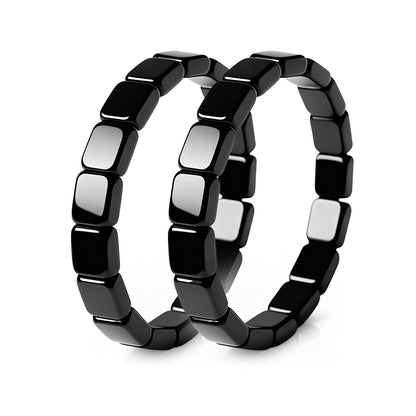 Long tiantian Hematite Bracelet Men Hemios Hematite Hemys Black Beaded Healing Energy Birthday Jewelry Gifts for Husband Brother Boyfriend