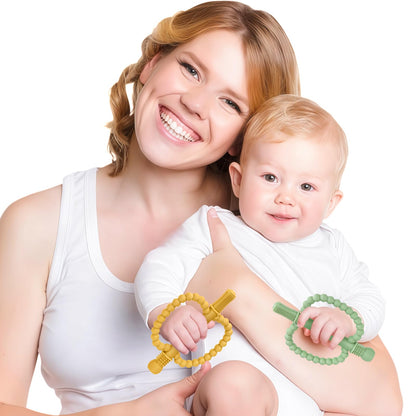Baby Teething Toys for Babies 0-36 Months – Anti-Choking Design, Teething Relief for Straws Sticks, Chew Straw Sensory Toy for Infant Toddlers Silicone teether Tubes