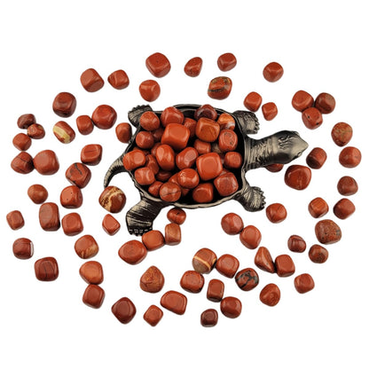 1,000 Carats Red Jasper Handpicked Tumbled Stones Crystals Chips 0.3''-0.5'' Bulk Pocket Stones for Healing, Reiki, Meditation, Witchcraft and Home Decorations (Red Jasper)
