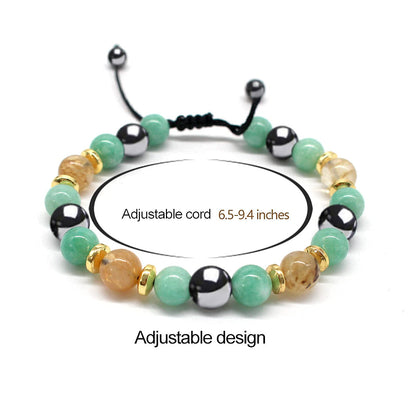 Money Attraction Bracelet - Citrine Crystal Women MenBracelets -Wealth Prosperity Abundance Stone Bead Bracelet, Entrepreneur Business Luck Beaded Bracelets,Spiritual Mood Energy Cute Protection Stretch Bracelet,Health Good Luck Feng Shui Bracelets For Wo