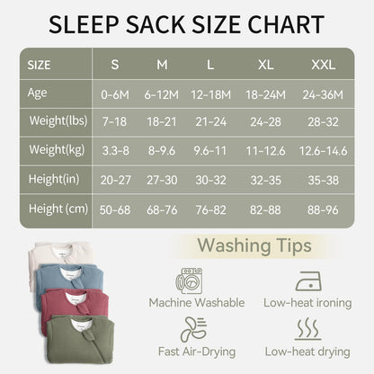 BubblePanda Rayon Made from Bamboo Sleep Sack 12-18 Months Long Sleeve Sleep Sack 1.5 Tog Supersoft Winter Baby Wearable Blanket with 2-Way Zipper Unisex Sleeping Bag for Babies Toddler