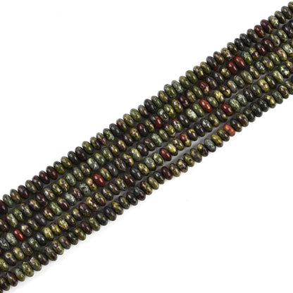155pcs 4x2mm Natural Dragon Blood Jasper Disk Rondelle Spacer Stone Semi Precious Gemstone Loose Beads for Jewelry Making 15 Inch