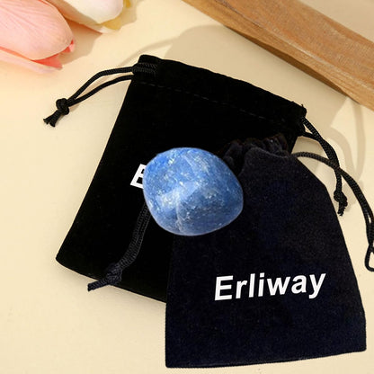 Erliway Blue Aventurine Healing Crystal Stones, 1.25-2.0" Large Reiki Healing Gemstones Natural Tumbled Polished Stones for Energy Witchcraft Therapy Meditation