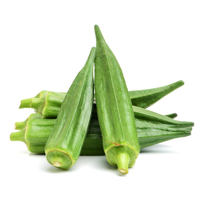 2 Green Okra Plants Live, 4 Inches Pot, 4 to 6 Inches Tall Okra Starter Plants, Vegetable Live Plants for Garden