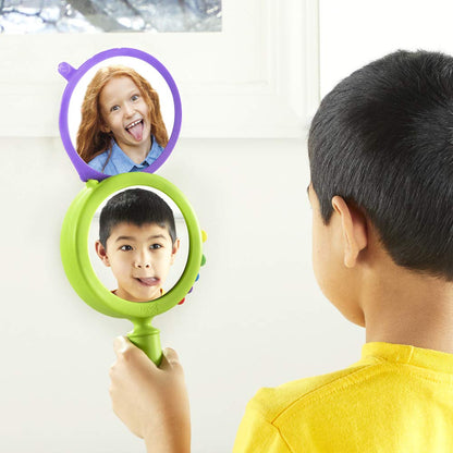 hand2mind See My Feelings Mirror, Play Therapy Toys, Mindfulness for Kids, Emotional Regulation Activities, Social Learning Supplies, Calm Down Corner Set, Set of 4
