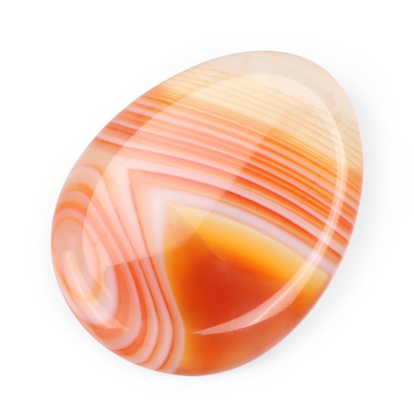 Artistone Red Carnelian Agate Crystal Thumb Worry Stone Hand Carved Healing Crystal Pocket Stone for Anxiety, Stress Relief, Meditation Reiki, Teardrop Shaped